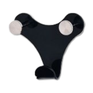 Porte manteau Crochet noir/chrome