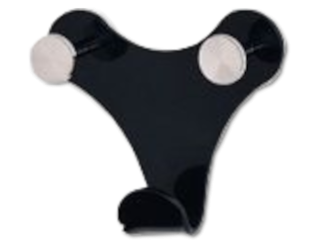 Porte manteau Crochet noir/chrome