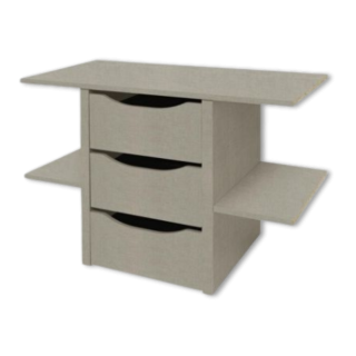 Bloc 3 tiroirs Gris A00033,9898