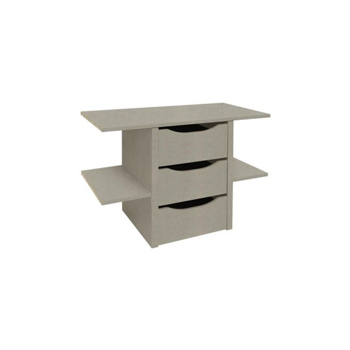 Bloc 3 tiroirs Gris A00033,9898