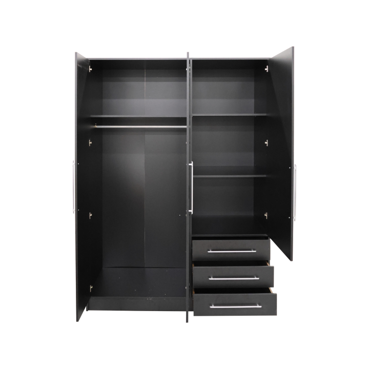 Armoire 3 portes (miroir) Jupiter noir