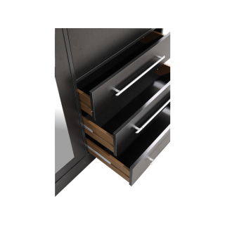 Armoire 3 portes (miroir) Jupiter noir
