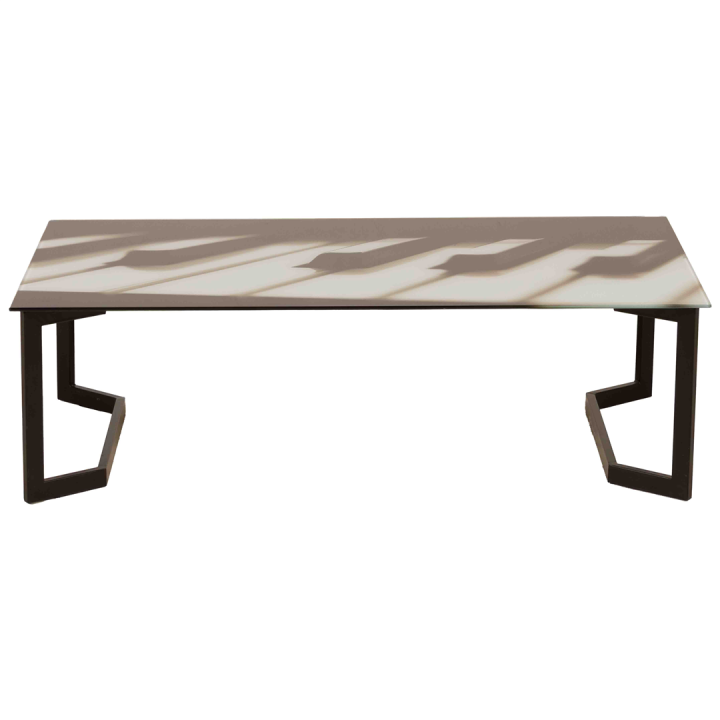 Table de salon Piano noir/blanc