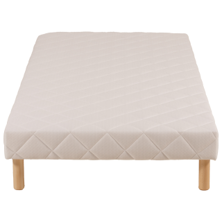 Sommier 80 / 200 cm en tissu beige Cansas