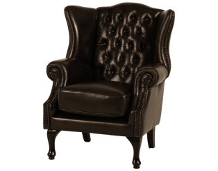 Fauteuil bergere chesterfield 216 Cuir antique brown
