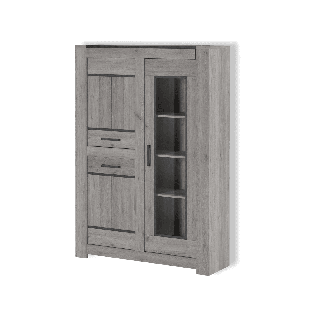 Vitrine Tom chêne gris