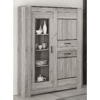 Vitrine Tom chêne gris