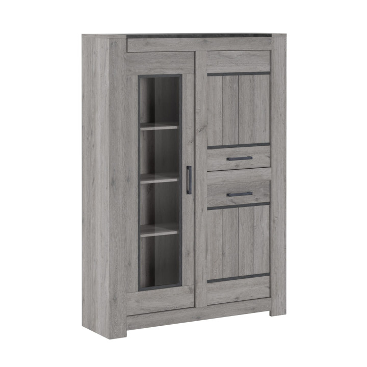 Vitrine Tom chêne gris