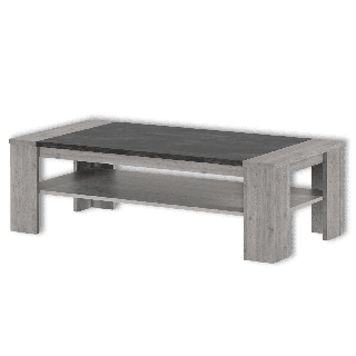 Table de salon Tom chêne gris/marbre