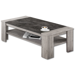Table de salon Tom chêne gris/marbre