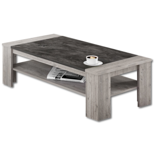 Table de salon Tom chêne gris/marbre