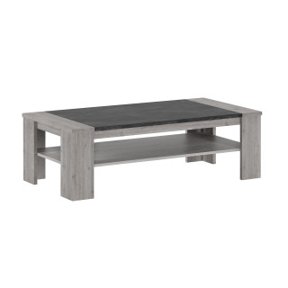 Table de salon Tom chêne gris/marbre
