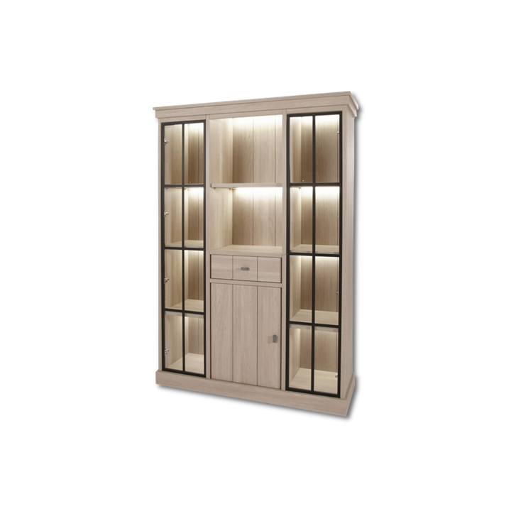 Vitrine Orange orme naturel