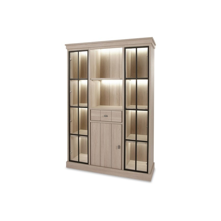 Vitrine Orange orme naturel