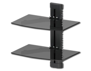 Support DVD verre noir