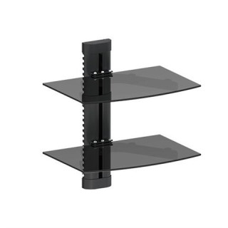 Support DVD verre noir