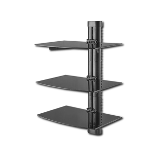Support DVD verre noir