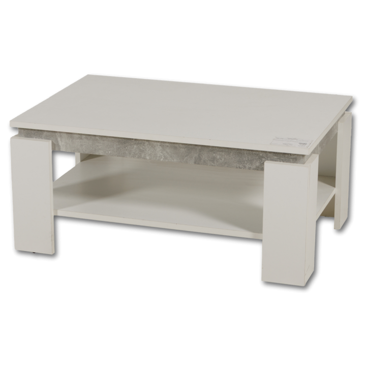 Table de salon Tim II blanc/béton