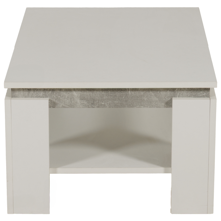 Table de salon Tim II blanc/béton