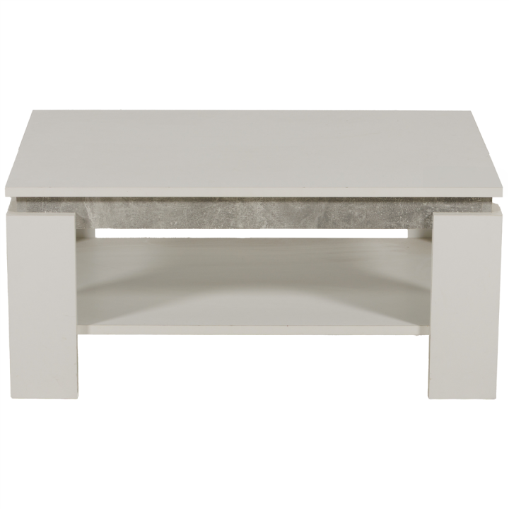 Table de salon Tim II blanc/béton