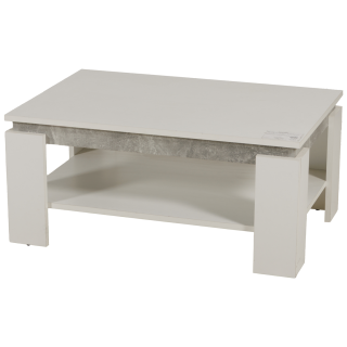 Table de salon Tim II blanc/béton