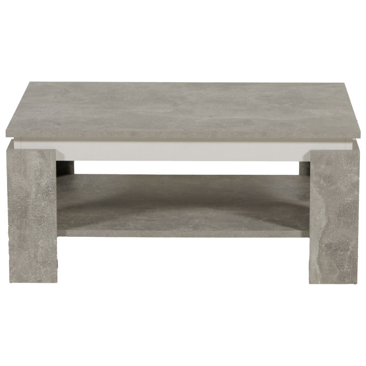 Table de salon Tim II  béton/blanc