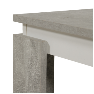 Table de salon Tim II  béton/blanc
