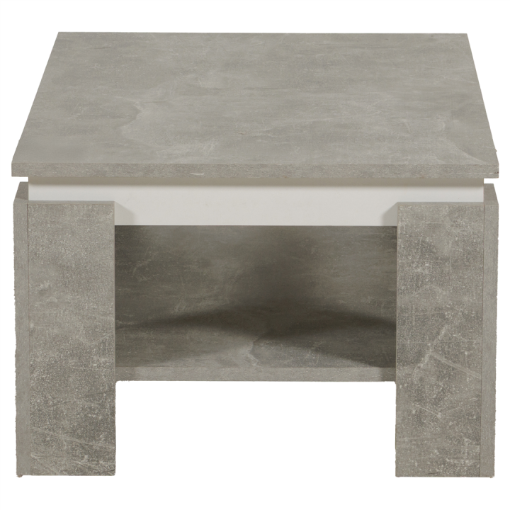 Table de salon Tim II  béton/blanc