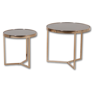 Set de 2 table GC4748 champagne/noir