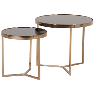 Set de 2 table GC4748 champagne/noir