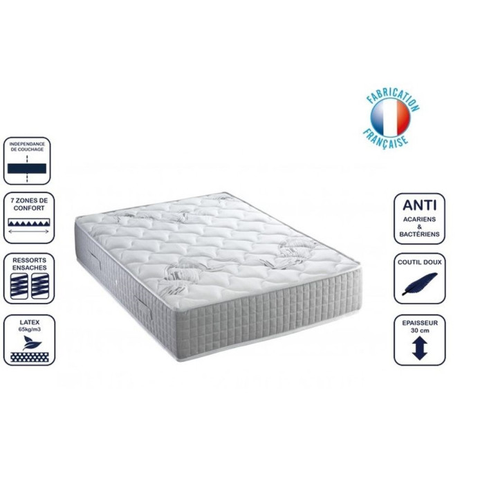 Matelas 140x190 Latex Spring ressort ensachés