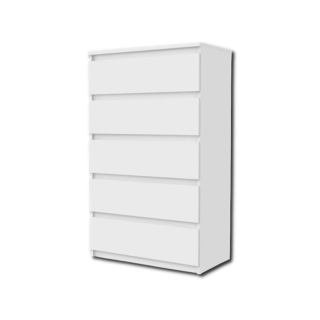 Chiffonnier 5T Chelsea blanc