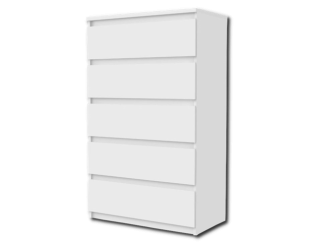 Chiffonnier 5T Chelsea blanc
