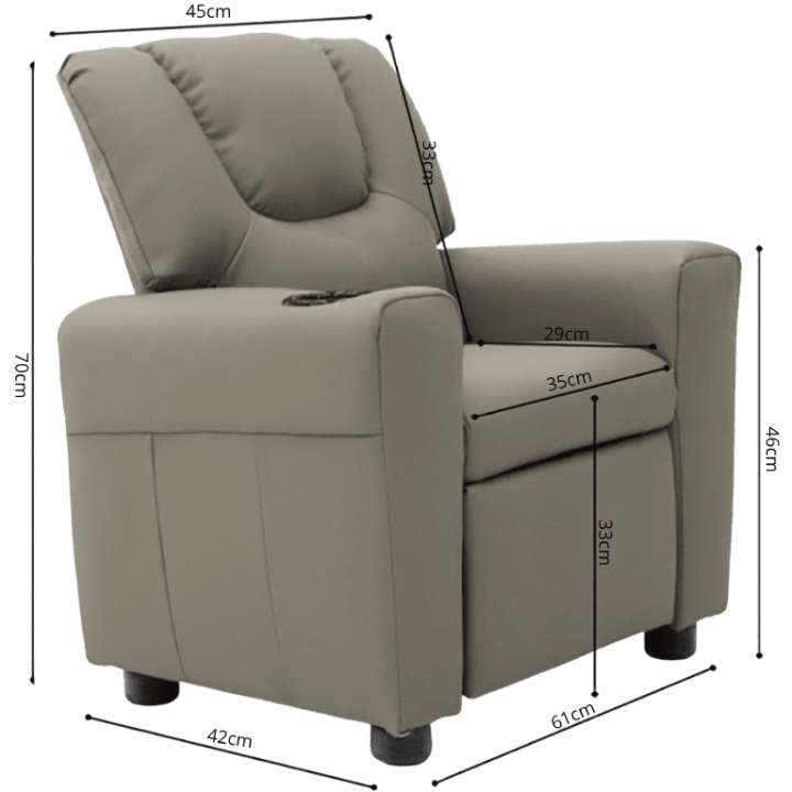 Fauteuil relax Enfant 4400-3 gris