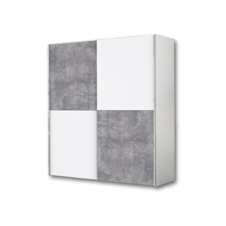Armoire 2 portes Winner blanc/chêne sonoma