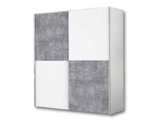 Armoire 2 portes Winner blanc/chêne sonoma