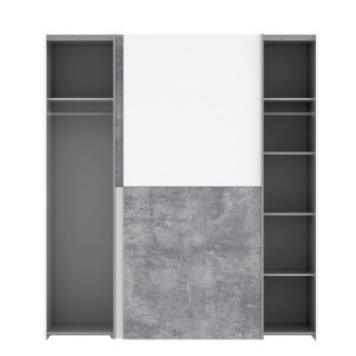 Armoire 2 portes Winner blanc/chêne sonoma
