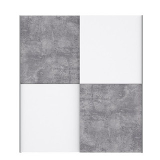 Armoire 2 portes Winner blanc/chêne sonoma