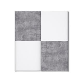 Armoire 2 portes Winner blanc/chêne sonoma