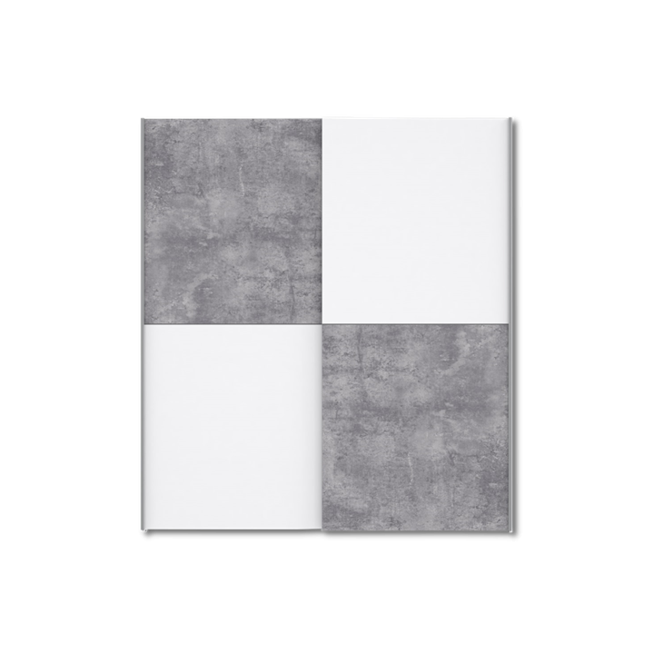 Armoire 2 portes Winner blanc/chêne sonoma
