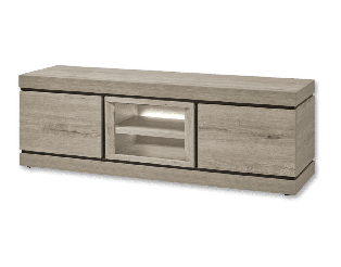 Meuble TV Belluno 2 chêne millenium gris