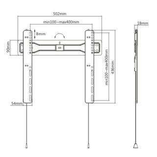 Support TV extra plat LP57-44F