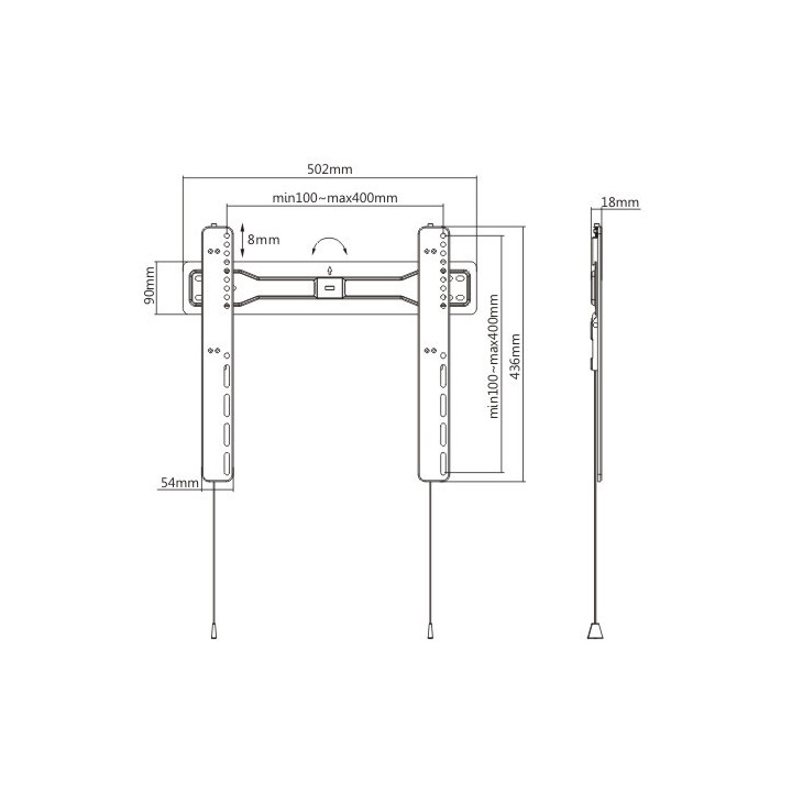 Support TV extra plat LP57-44F