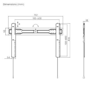 Support TV extra plat LP57-46F