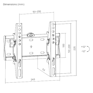 Support TV inclinable KL21G-22T