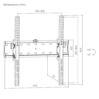 Support TV inclinable KL21G-44T