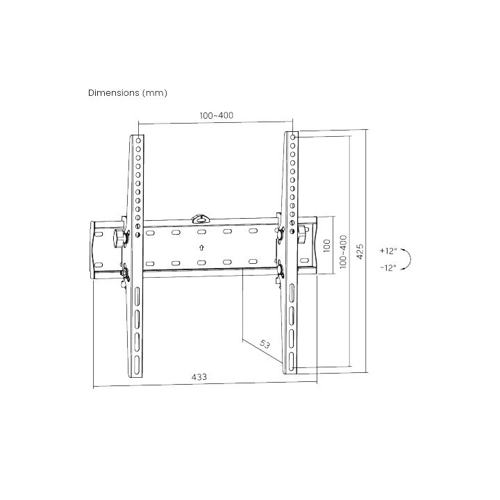 Support TV inclinable KL21G-44T