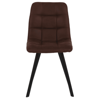Chaise Stella tissu marron vintage