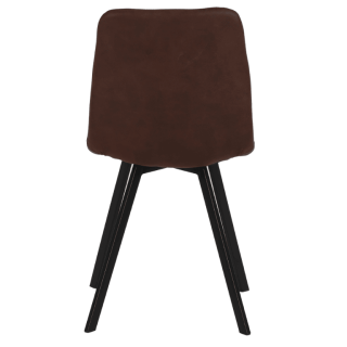 Chaise Stella tissu marron vintage