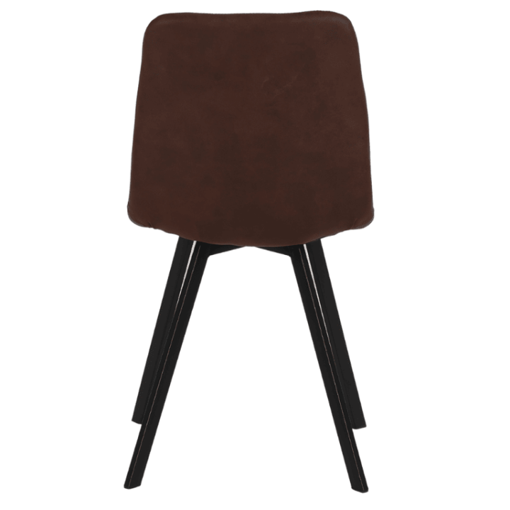 Chaise Stella tissu marron vintage